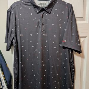 RSVLTS Black and Red Polo Shirt with Relaxed Fit